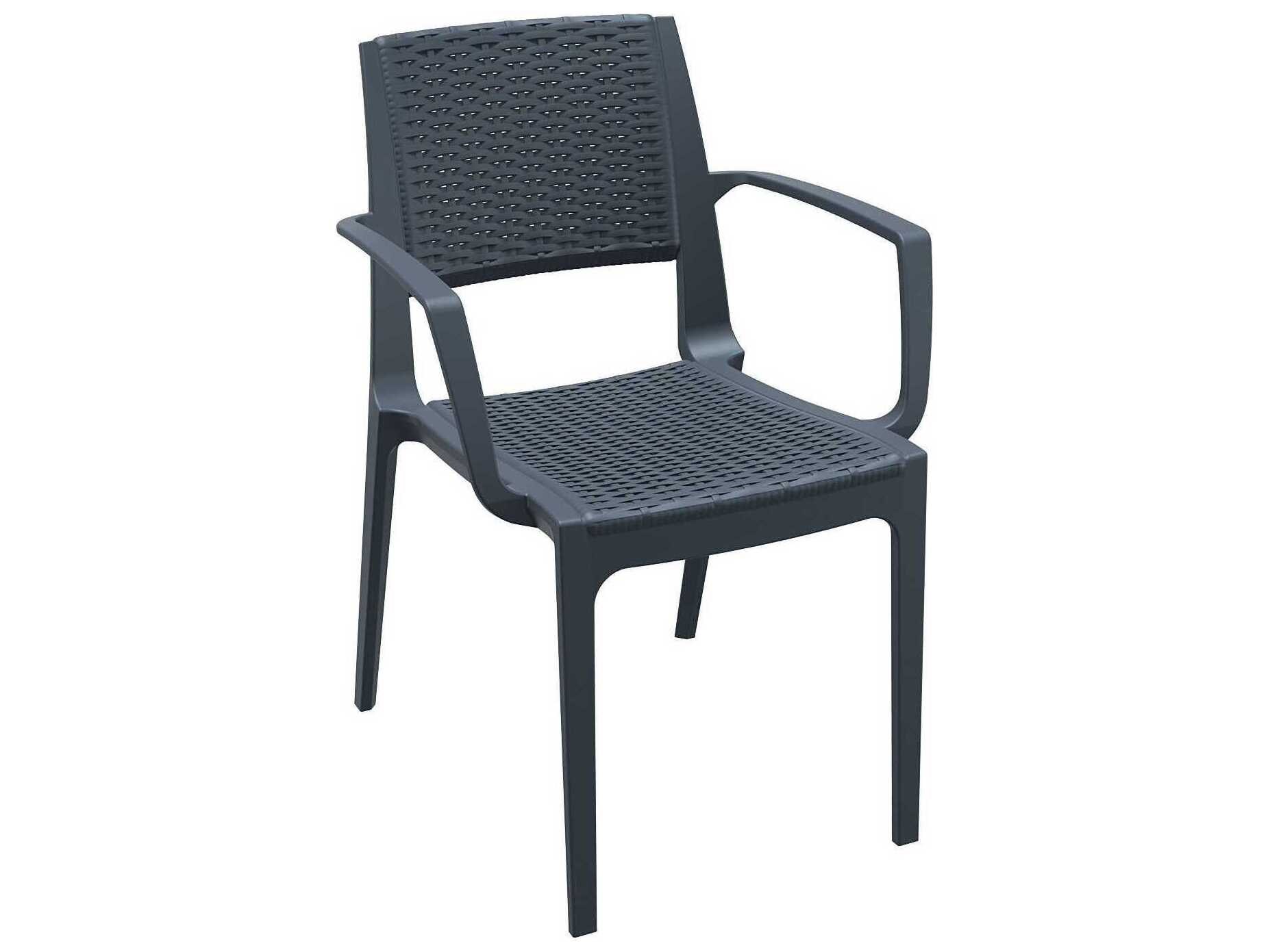 Compamia Capri Dark Gray Resin Dining Chair (Set of 2)