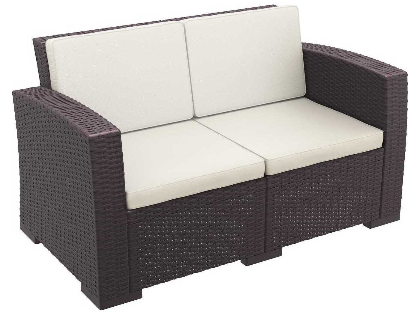 Compamia Monaco Brown Resin Cushion Loveseat