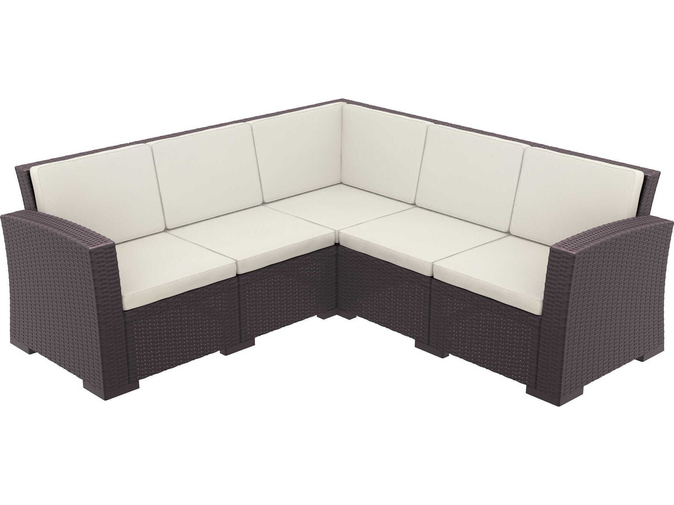 Compamia Monaco Brown Resin Cushion Sofa