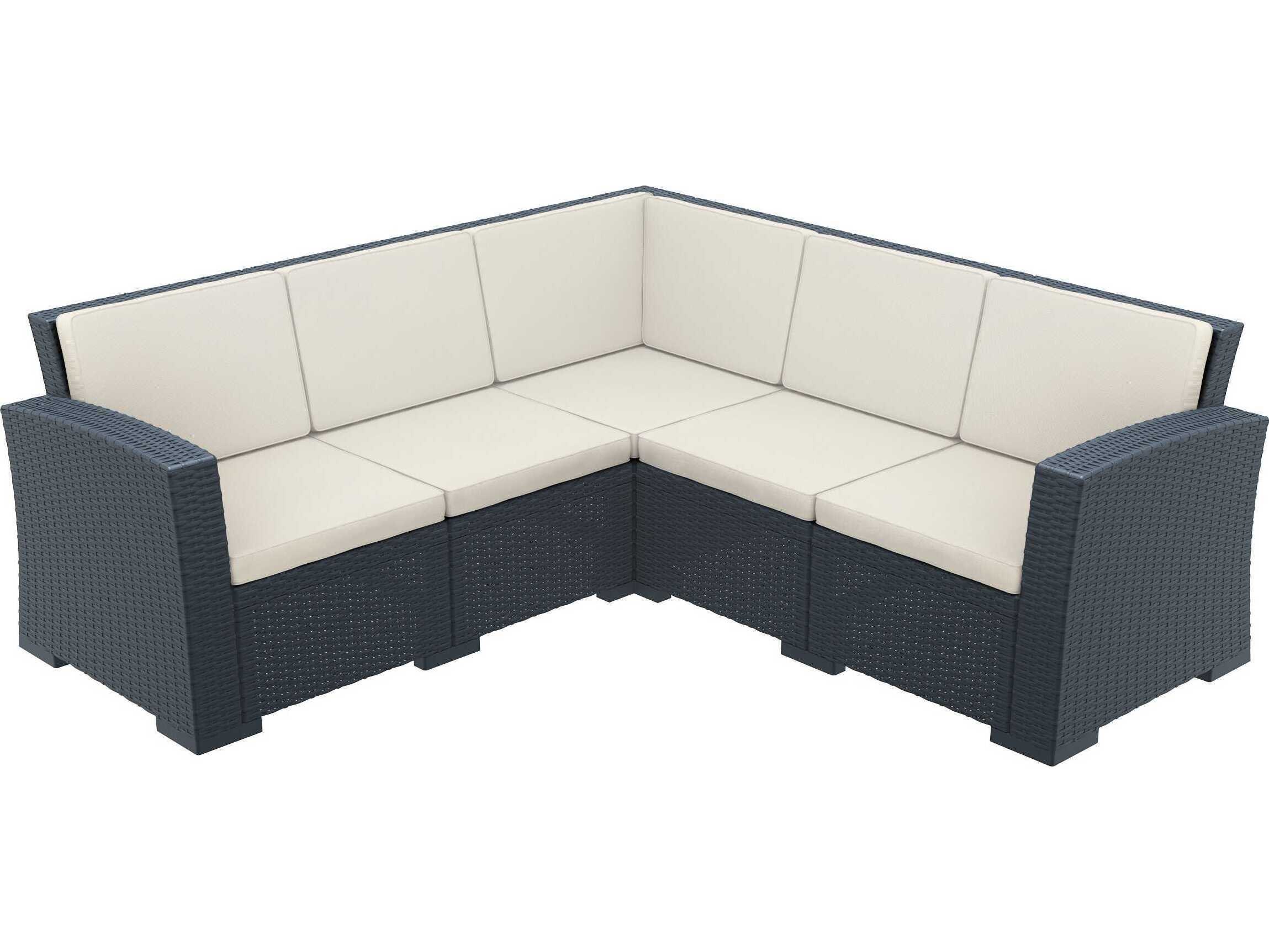 Compamia Monaco Dark Gray Resin Cushion Sofa