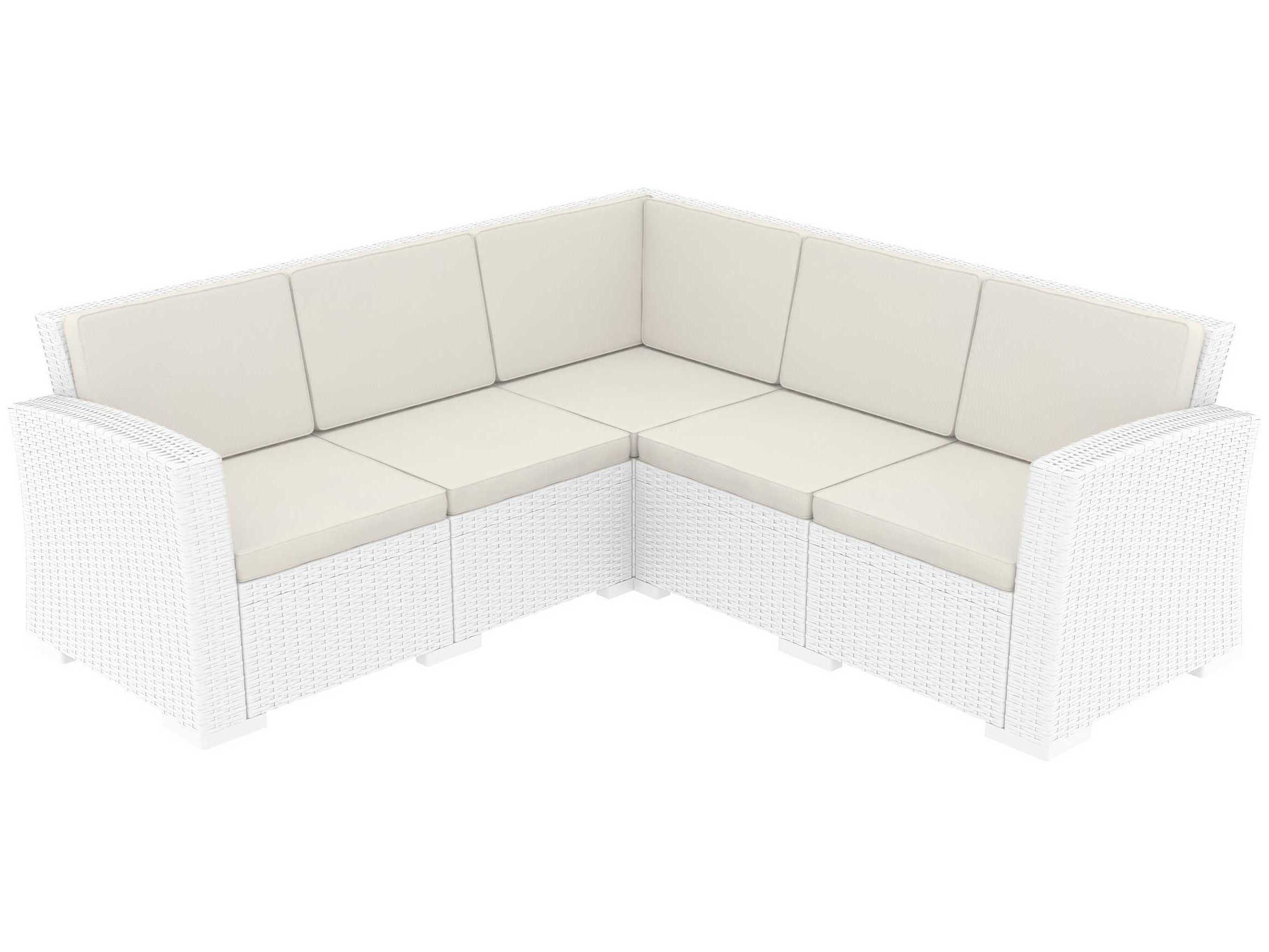 Compamia Monaco White Resin Cushion Sofa