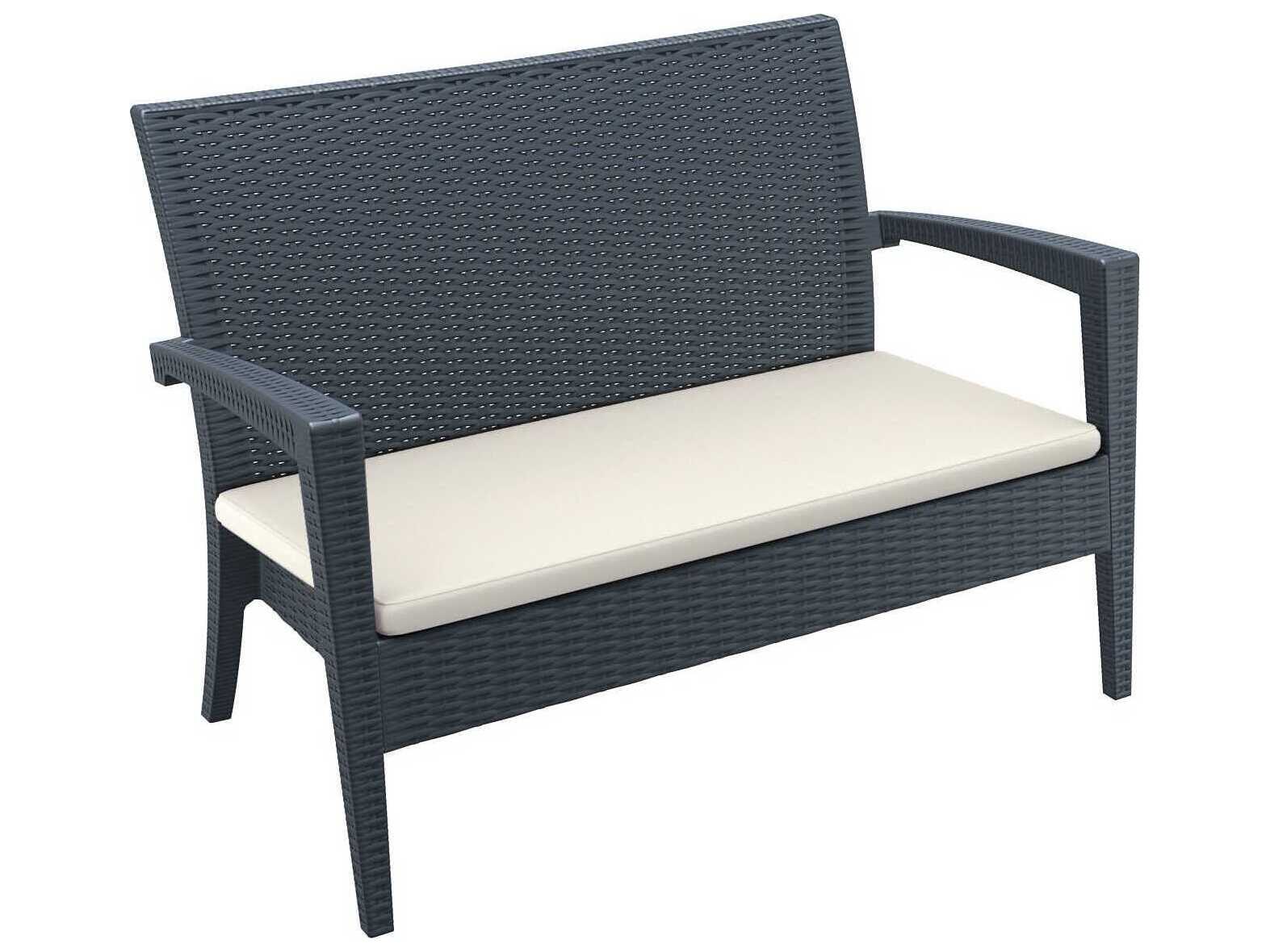 Compamia Miami Dark Gray Resin Cushion Loveseat