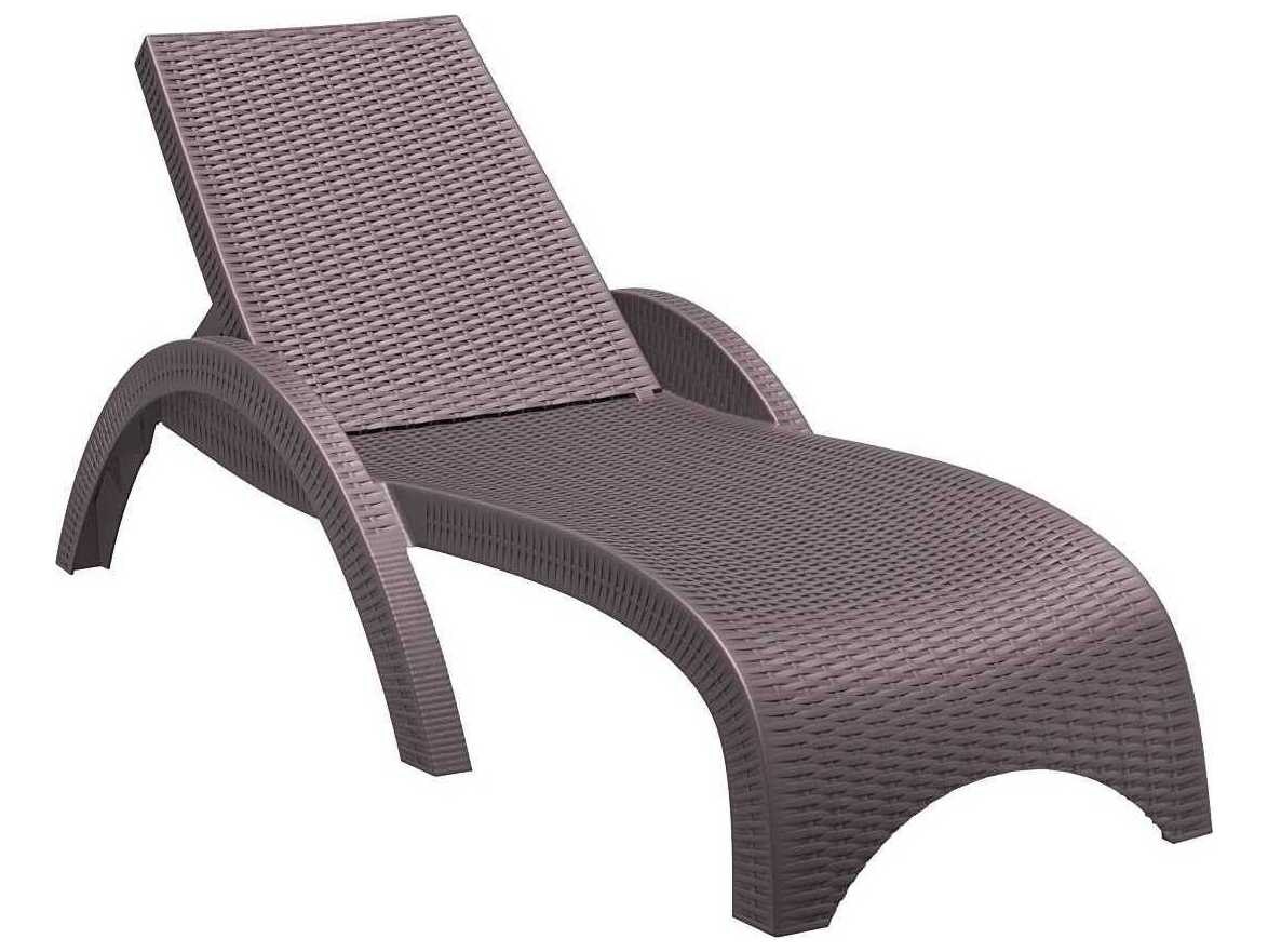 Compamia Miami Brown Resin Chaise Lounge (Set of 2)