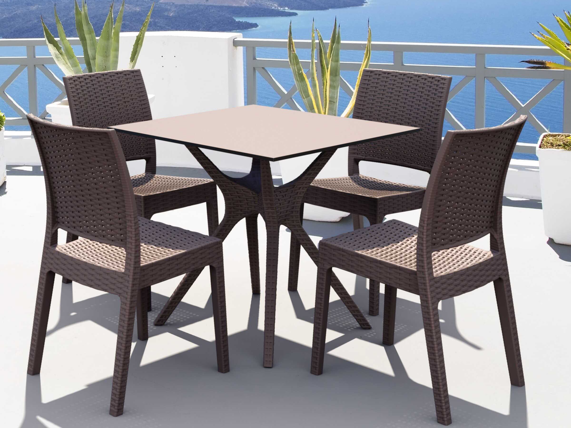 Compamia Ibiza Brown Resin Dining Set