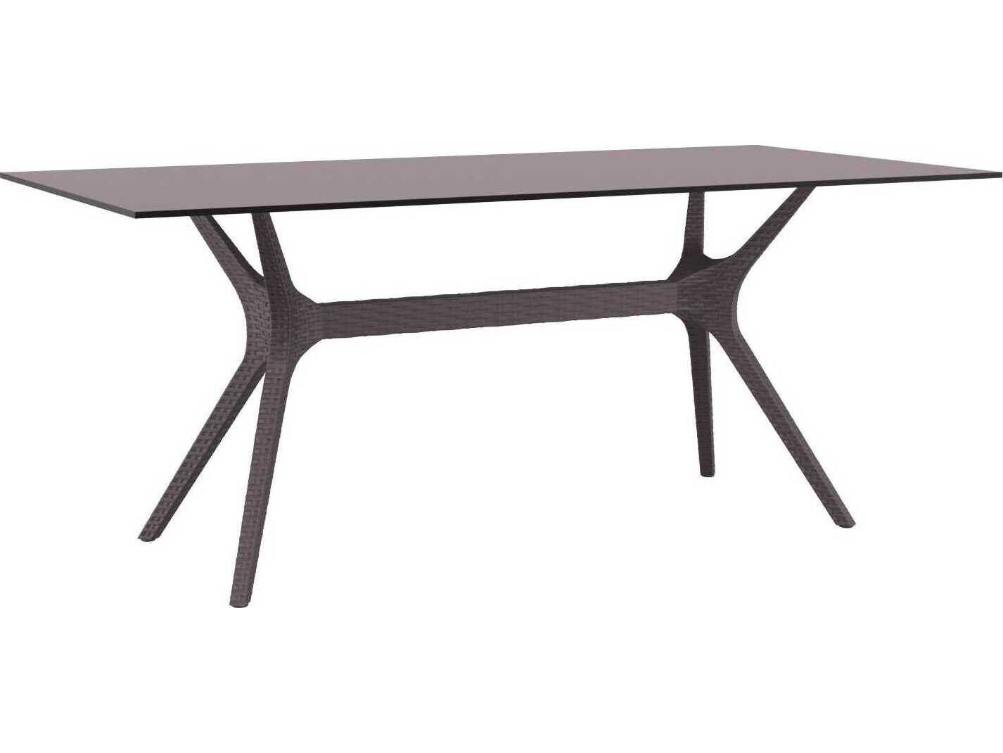 Compamia Ibiza Brown Resin Rectangular Dining Table
