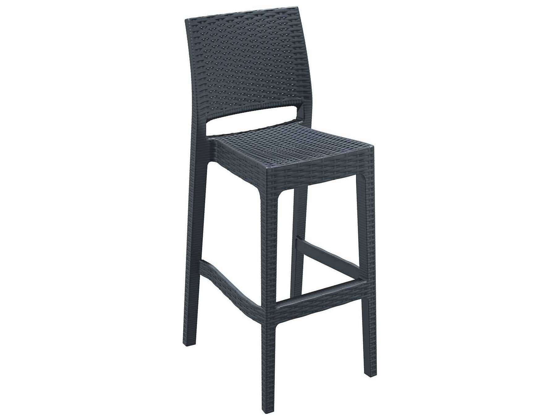 Compamia Jamaica Dark Gray Resin Bar Stool (Set of 2)