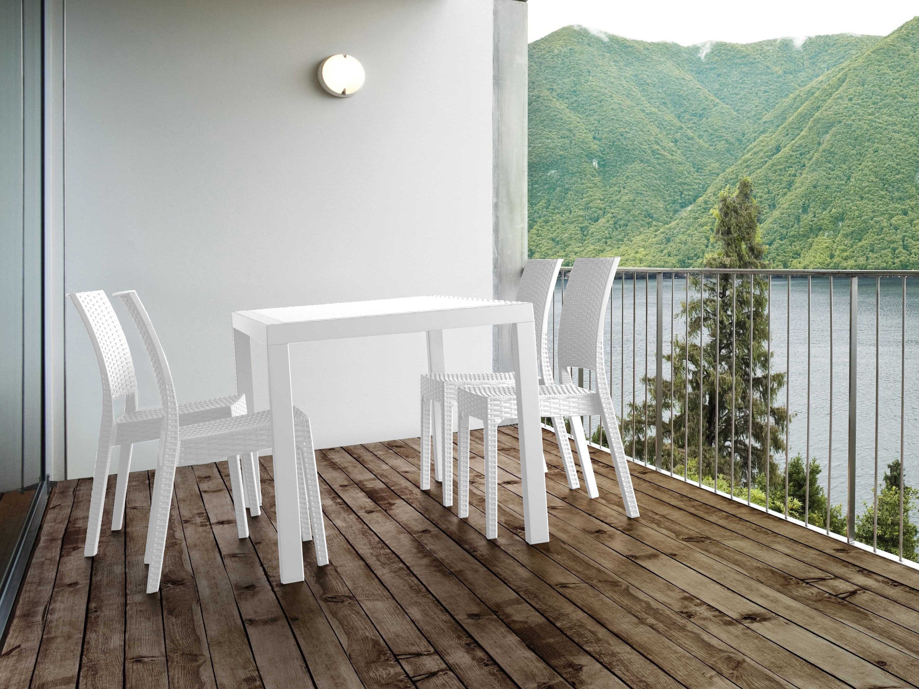 Compamia Orlando White Resin Dining Set