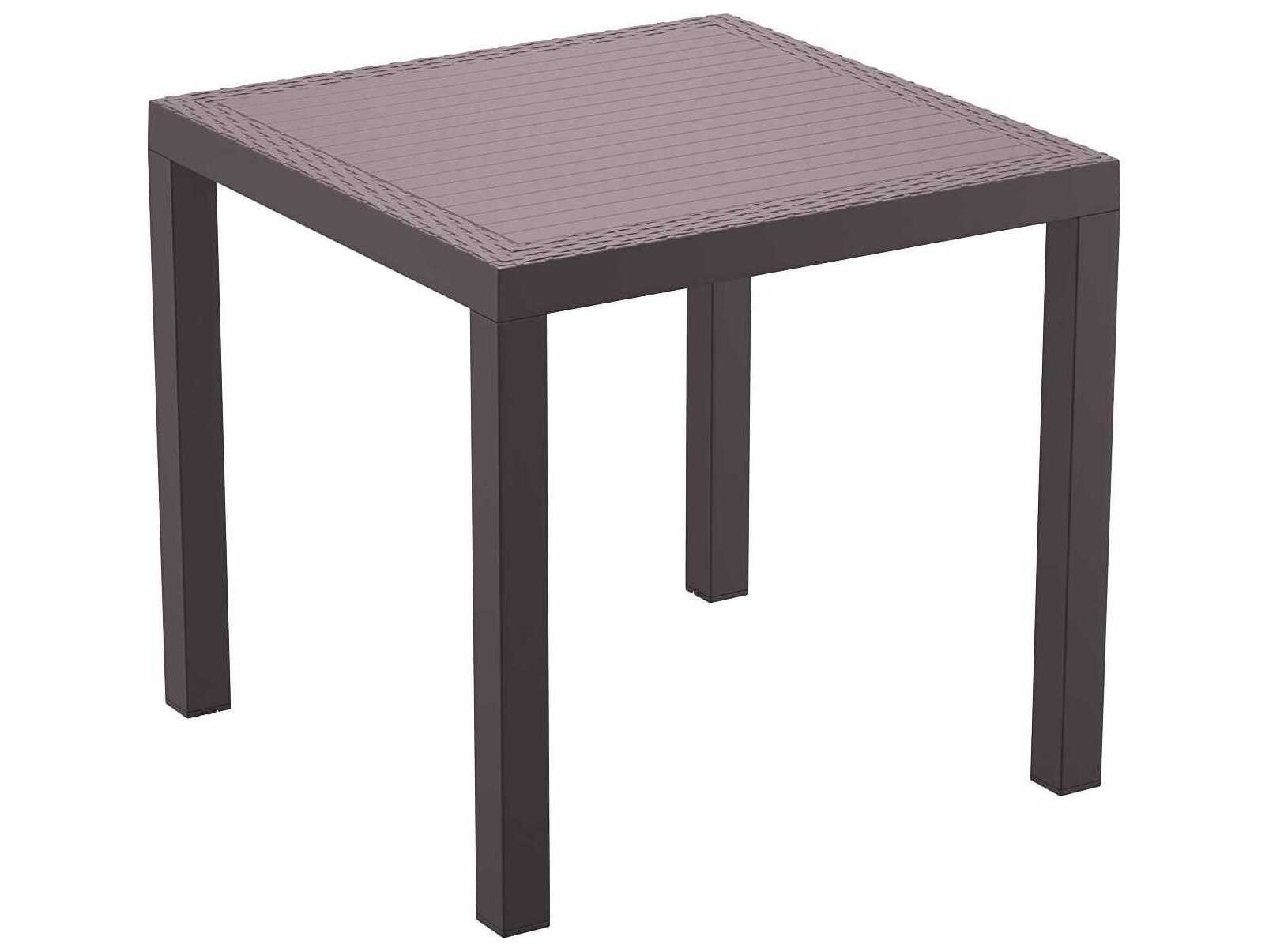 Compamia Orlando Brown Resin Square Dining Table