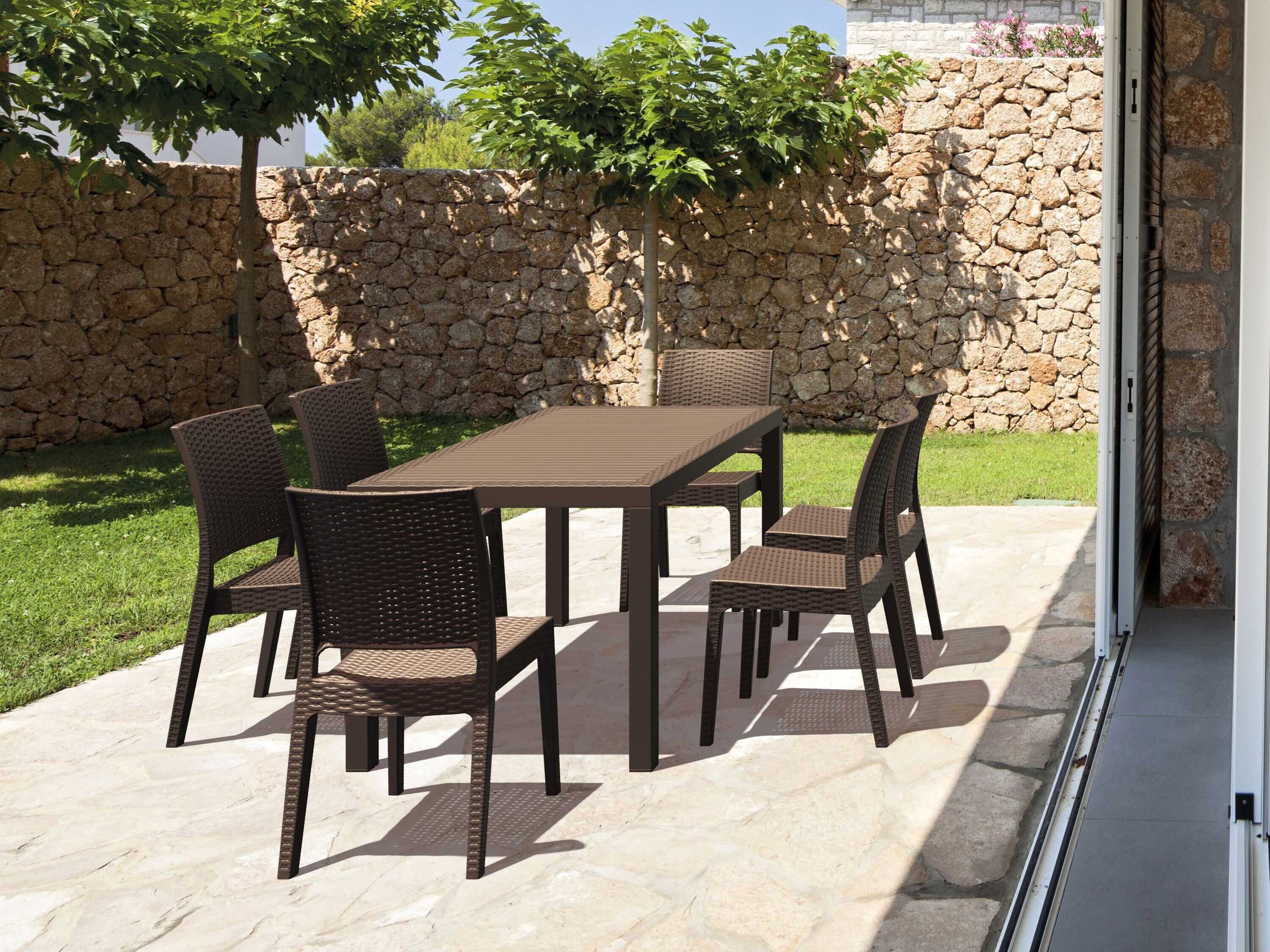 Compamia Orlando Brown Resin Dining Set