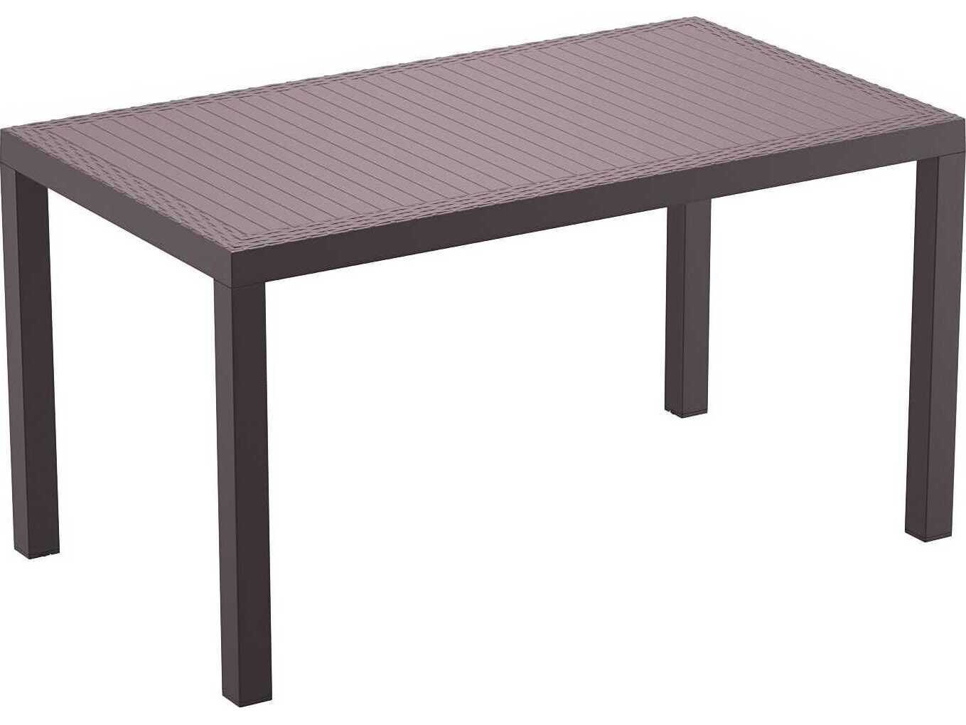Compamia Orlando Brown Resin Rectangular Dining Table
