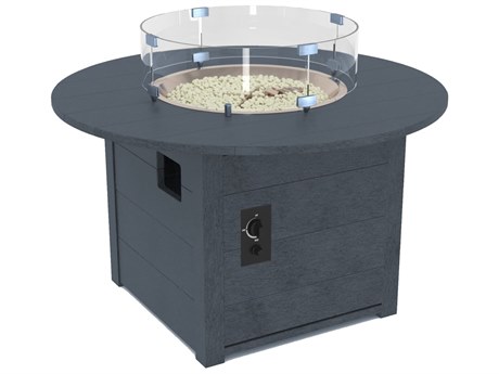 C.R. Plastic Generation Premium Recycled Plastic 46" Wide Round Fire Pit Table