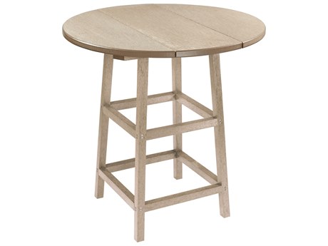 C.R. Plastic Generation Recycled Plastics 32'' Wide Round Bar Table