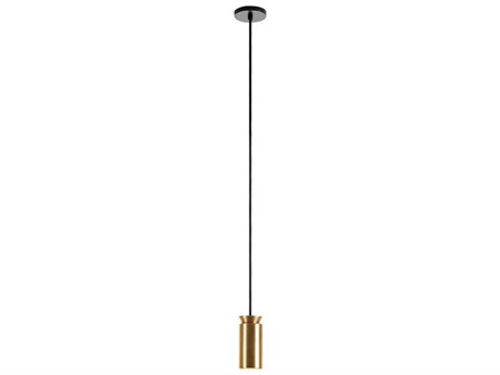 Carpyen Triana 1-Light Satin Gold Cylinder Mini Pendant