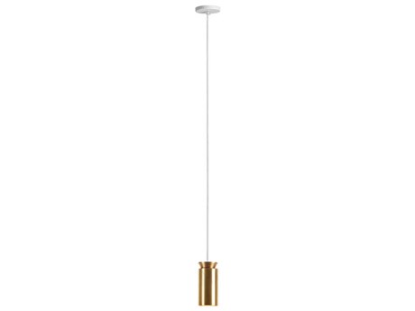 Carpyen Triana 1-Light Satin Gold Cylinder Mini Pendant