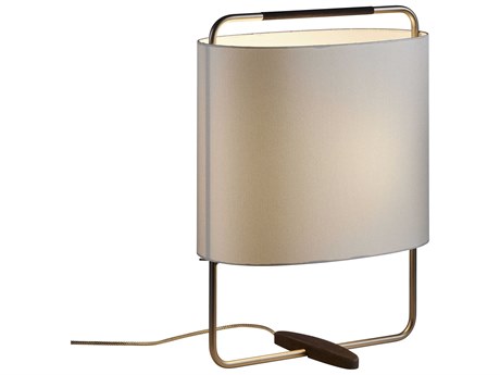 Carpyen Margot Matt Black Nickel Silver Fabric Table Lamp