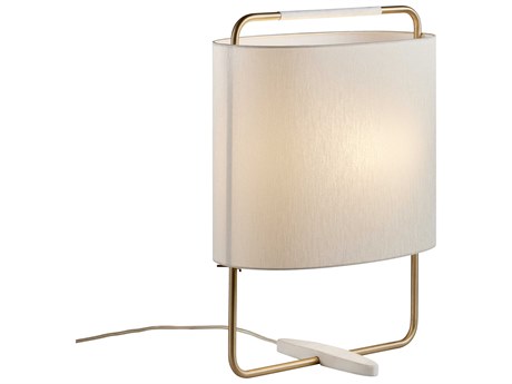 Carpyen Margot Matt Gold Beige Fabric Table Lamp