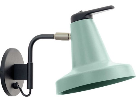 Carpyen Garcon 1-Light Mint Green Black Wall Sconce