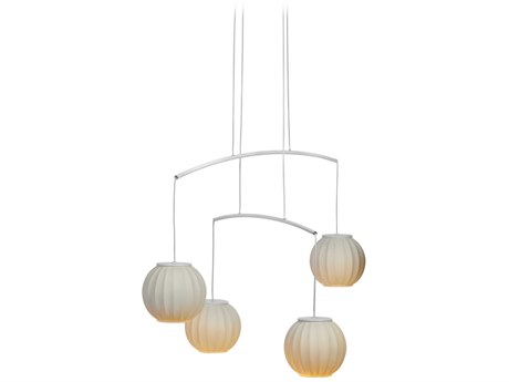 Carpyen Mei 4-Light White Globe Pendant