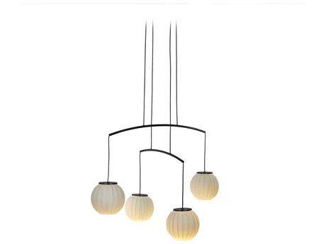 Carpyen Mei 4-Light Black Globe Pendant