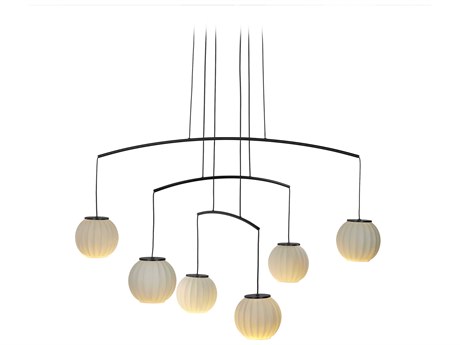 Carpyen Mei 6-Light Black Globe Pendant