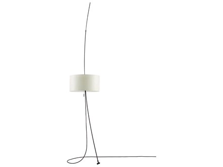 Carpyen Totora Black Beige Cotton Floor Lamp