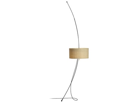 Carpyen Totora Black Saguran Natural Fiber Floor Lamp
