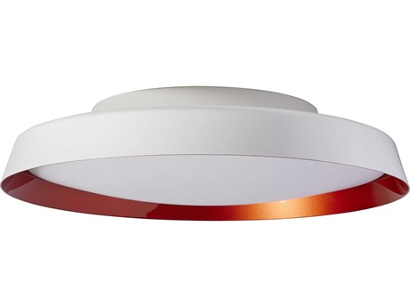 Carpyen Boop White Red Metallic Round Flush Mount