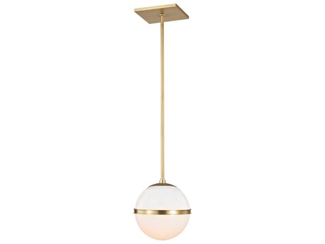 Crystorama Truax 1-Light Brass Glass Globe Mini Pendant