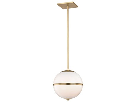Crystorama Truax 1-Light Brass Glass Globe Mini Pendant