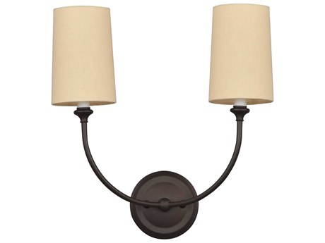 Crystorama Sylvan 2-Light Bronze Wall Sconce