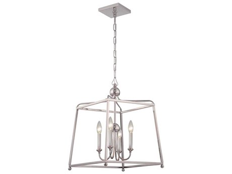 Crystorama Sylvan 4-Light Polished Nickel Candelabra Chandelier