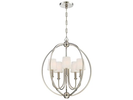 Crystorama Sylvan 5-Light Polished Nickel Chandelier