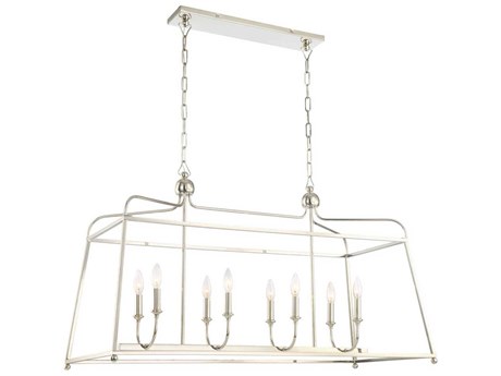Crystorama Sylvan 8-Light Polished Nickel Island Pendant