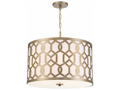 Crystorama Jennings 5-Light White Drum Chandelier