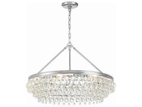 Crystorama Calypso 6-Light Polished Chrome Crystal Glass Chandelier