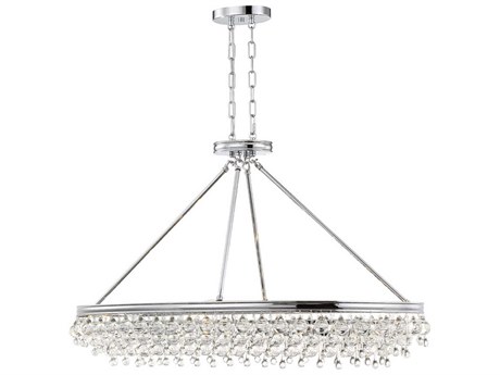 Crystorama Calypso 8-Light Polished Chrome Island Pendant