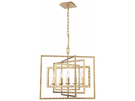 Crystorama Capri 5-Light Antique Gold Candelabra Chandelier
