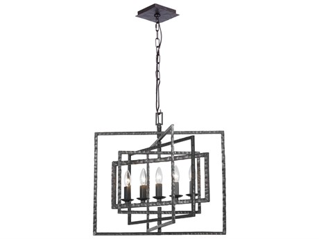 Crystorama Capri 5-Light Raw Steel Candelabra Chandelier
