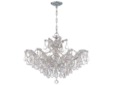 Crystorama Maria Theresa 6-Light Chrome Crystal Candelabra Chandelier