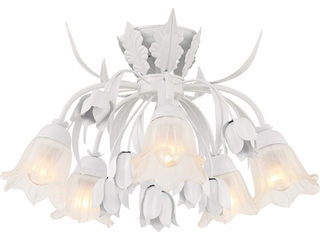 Crystorama Southport 5-Light Wet White Semi Flush Mount