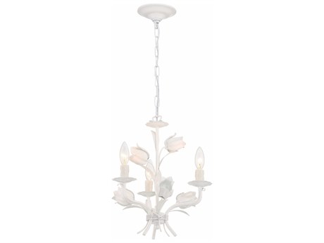 Crystorama Southport 3-Light Wet White Candelabra Chandelier