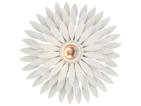 Crystorama Broche 1-Light Matte White Wall Sconce