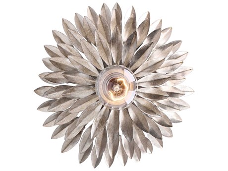 Crystorama Broche 1-Light Antique Silver Wall Sconce