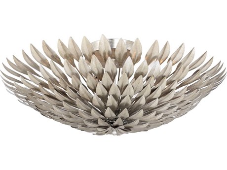 Crystorama Broche 6-Light Bronze Flush Mount