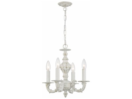 Crystorama Paris Market 4-Light White Candelabra Chandelier