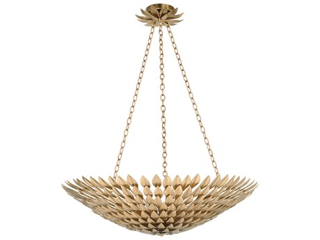 Crystorama Broche 8-Light Gold Pendant