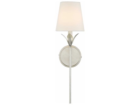 Crystorama Broche 1-Light Antique Silver Wall Sconce