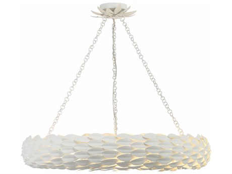 Crystorama Broche 8-Light Matte White Pendant