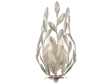Crystorama Broche 2-Light Antique Silver Wall Sconce