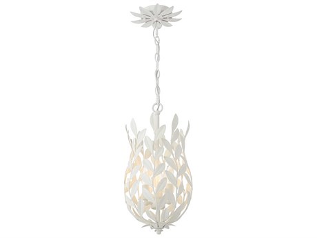 Crystorama Broche 3-Light Matte White Mini Pendant